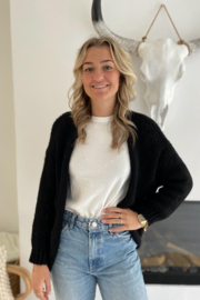 SANDRA - Vest - Zwart