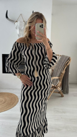 SKYE - Lange jurk - zwart/wit