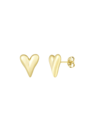 Oorstuds HART - Goud - Stainless Steel