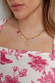 Bedelketting PALM COLORS - Goud - Stainless Steel