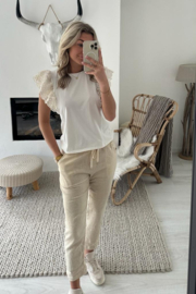 ASHLEY - Broek - Linnen met gouddraad