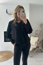 JUUL- Broek travelstof - Zwart