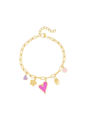 Bedelarmband HAPPY COLORS - Goud - Stainless Steel
