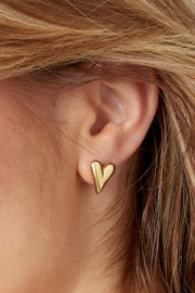 Oorstuds HART - Goud - Stainless Steel
