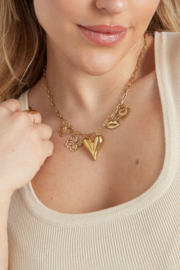 Bedelketting LOVE LIPS - Goud - Stainless Steel