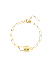 Armband  schakel LOCKED - Goud - Stainless Steel