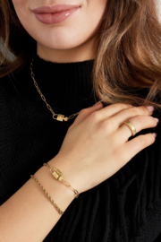 Armband  schakel LOCKED - Goud - Stainless Steel