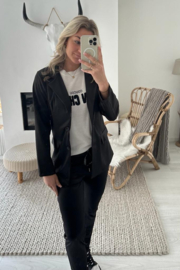FIEN - Broek - Zwarte glans