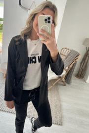 FIEN - Broek - Zwarte glans