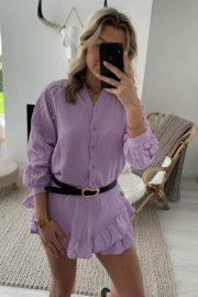 LISA - Blouse met broekrokje - Lila