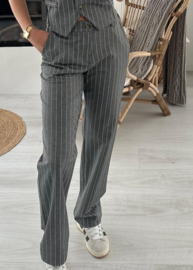 VERA - Broek - Grijs streep