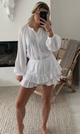 GINGER - Blouse met broekrokje - Wit