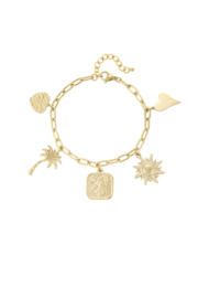 Bedelarmband PALM SPRINGS - Goud - Stainless Steel