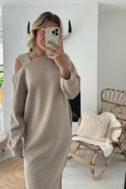 LOLO- Lange jurk - Beige