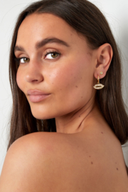 Oorbellen LIPS bedel - Goud- Stainless Steel