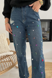BILLY - Jeans steentjes - Blauw