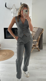 VERA - Broek - Grijs streep
