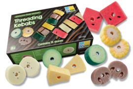 Sensory Play Stones – Threading Kebabs