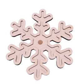 Houten Vulvorm Sneeuwvlok