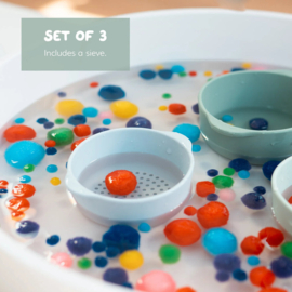 Nesting Bowlset Koraal/geel