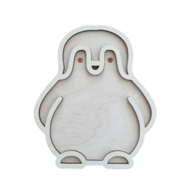 Houten Vulvorm Pinguin
