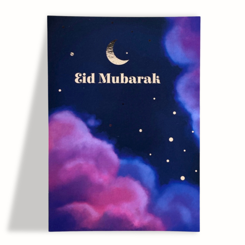 Night Clouds Eid Mubarak ansichtkaart - set van 2