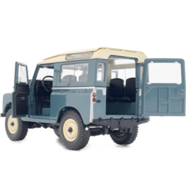 Landrover Series 3 88 safari roof marine blue, schaal 1:32