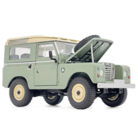 Landrover Series 3 88 safari roof atlantic green, schaal 1:32
