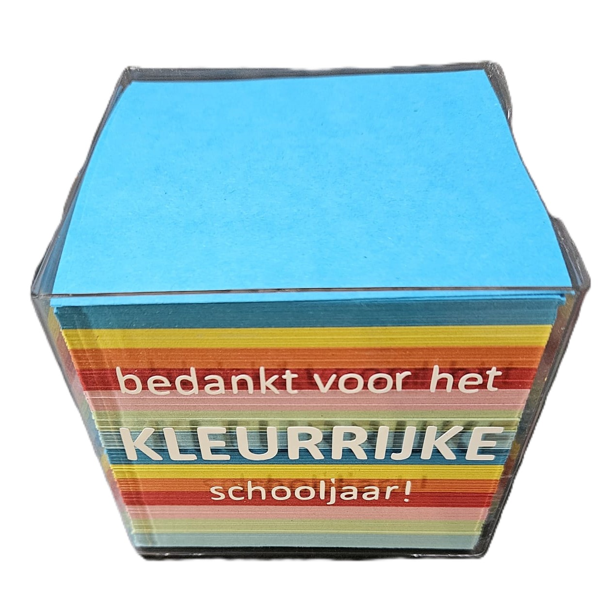 Memoblok – “Bedankt voor het kleurrijke schooljaar”