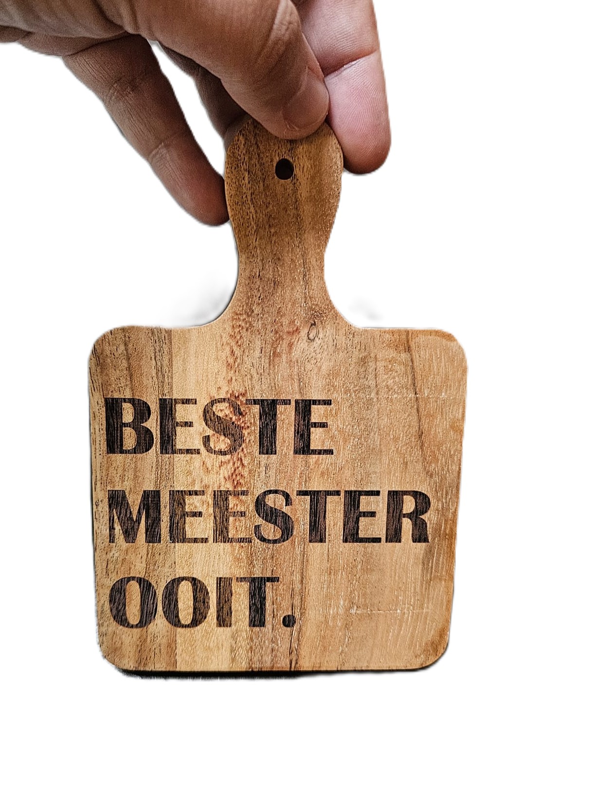 Klein Houten (Serveer) Plankje – “Beste Meester Ooit”