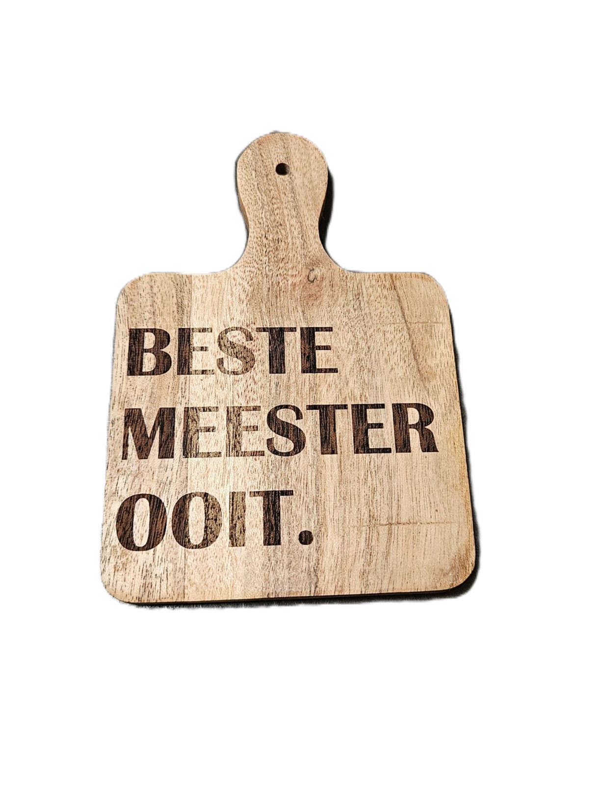 Klein Houten (Serveer) Plankje – “Beste Meester Ooit”