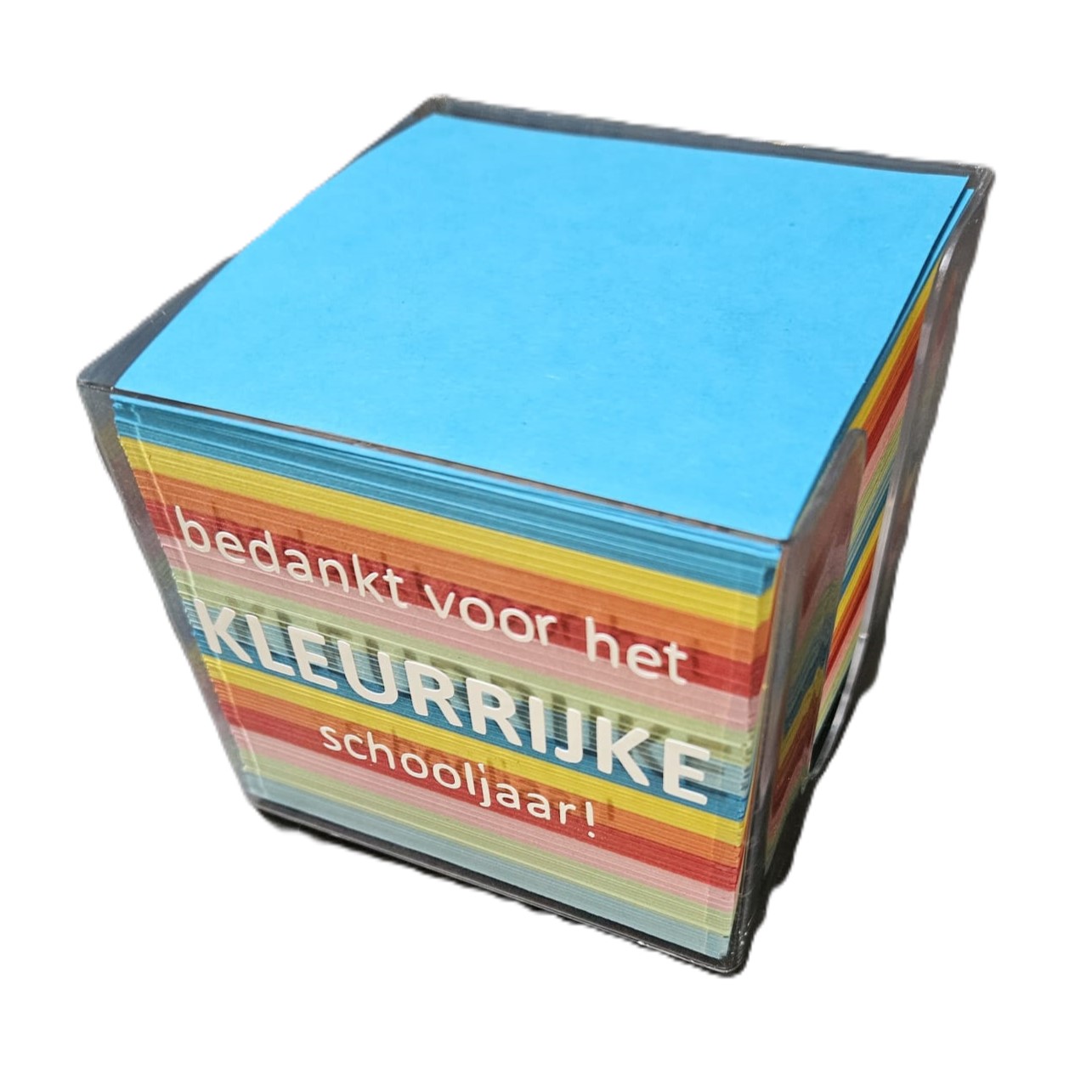 Memoblok – “Bedankt voor het kleurrijke schooljaar”