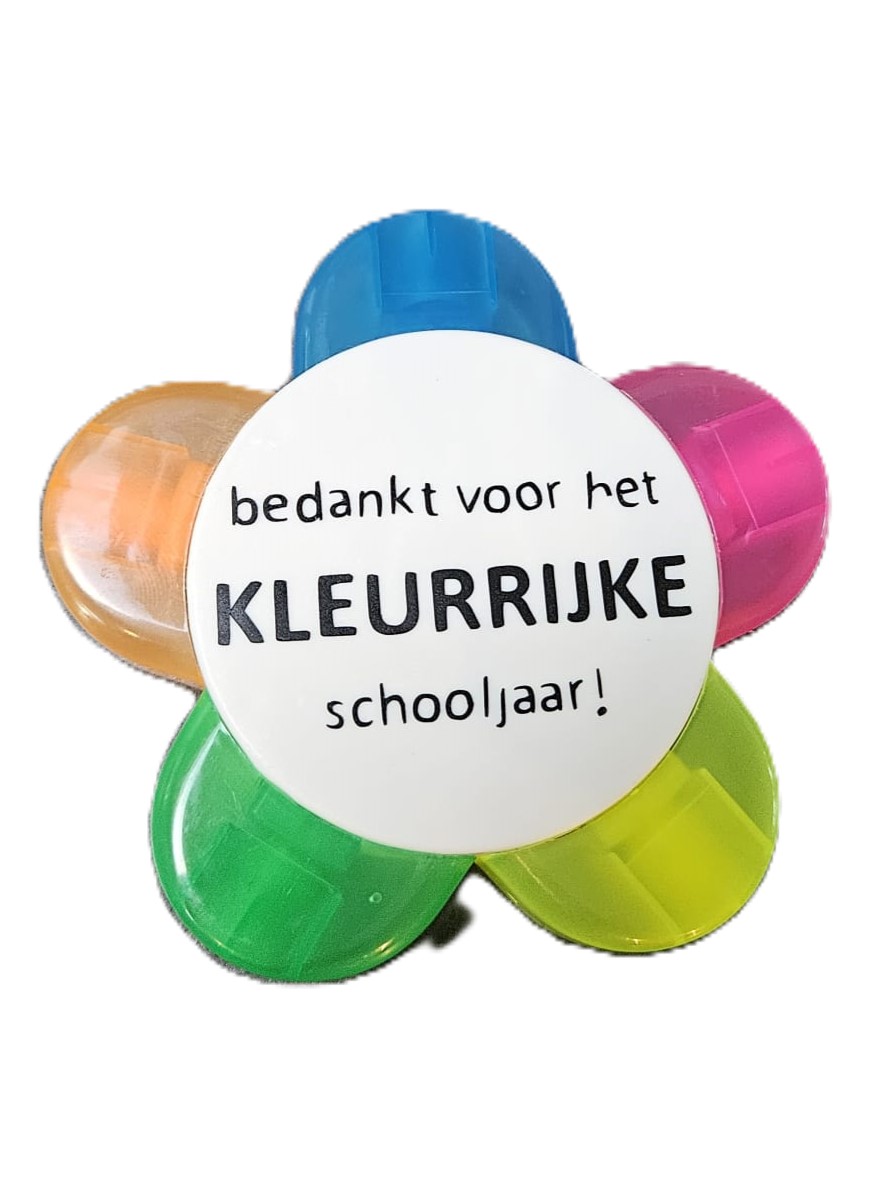 Bloem Markeerstift – “Bedankt voor het kleurrijke schooljaar!”