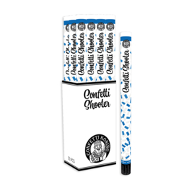 Confetti Shooter Blauw Wit 80 cm