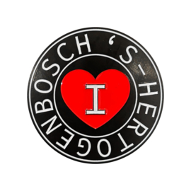 I love 's-Hertogenbosch Rond Magneet Zink