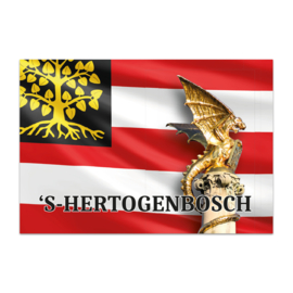 Vlag 's-Hertogenbosch met Draak Foto Magneet