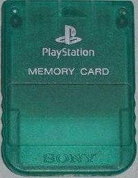 Sony PS1 1MB Memory Card Transparant Groen