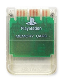 Sony PS1 1MB Memory Card Crystal