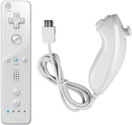 Wii Controller / Remote Wit + Nunchuk Wit (Third Party) (Nieuw)