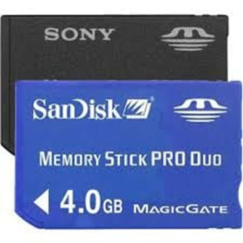 Sony / Sandisk Memory Stick Pro Duo 4GB MagicGate Zwart/Blauw