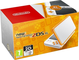 New Nintendo 2DS XL Wit/Oranje in Doos (Nette Staat & Krasvrije Schermen)