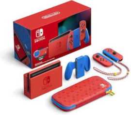Nintendo Switch Console Set Mario Red & Blue Edition V2 Zonder Doos (Nette Staat)