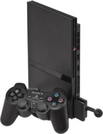 Playstation 2 Console Slim Zwart + Sony Controller