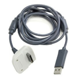 Microsoft Xbox 360 Oplaadkabel Controller Grijs (Play & Charge)