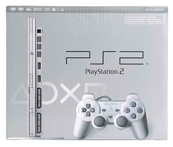 Playstation 2 Console Slim Zilver + Sony Controller in Doos