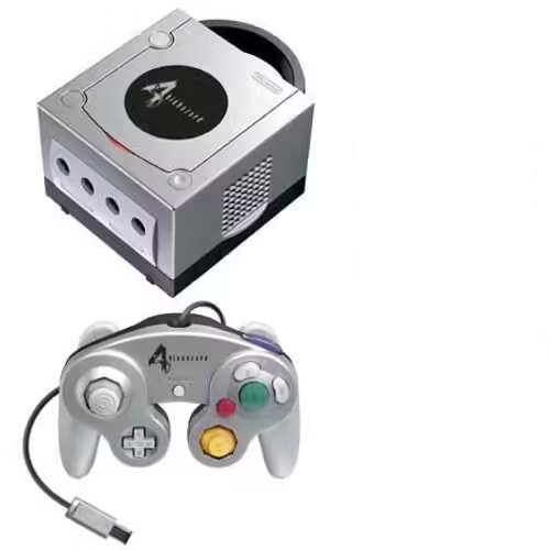 Nintendo Gamecube Zilver Resident Evil 4 Edition + Controller - Licht Beschadigd