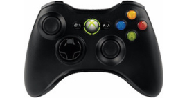 Microsoft Xbox 360 Controller Wireless Zwart (Werkt Alleen Bekabeld)