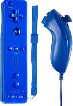 Wii Controller / Remote Motion Plus Blauw + Nunchuk Blauw (Third Party) (Nieuw)