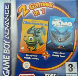 Disney Pixar Monsters en Co. + Disney Pixar Finding Nemo - Gameboy Advance (Losse Cassette)