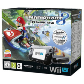 Wii U Console 32GB Zwart + Gamepad (Mario Kart 8 Fysieke Versie Bundel in Doos)